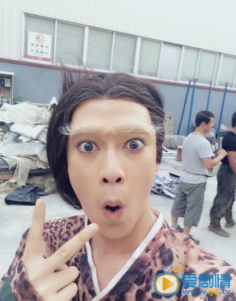 阮圣文片场照 花千骨 拍摄幕后照