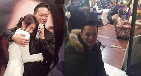 胡杏儿和老公合影照 和老公（未婚夫）Philip合影照片