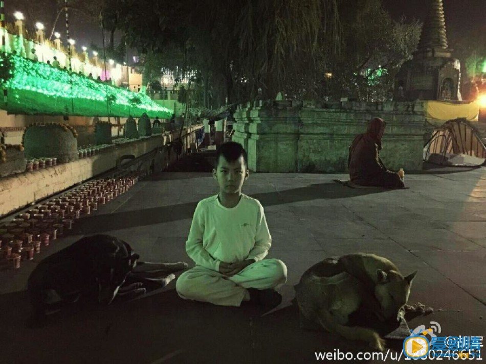 胡军全家西藏拜佛 ，胡军晒出近日带一家出游西藏拜佛的照片，康康认真盘腿打坐。近日，曾有消息称王菲梁朝伟胡军等人在印度朝拜法王。