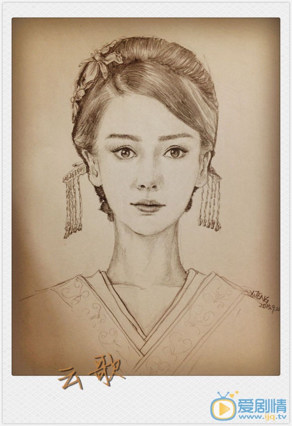 杨颖素描 杨颖高清写真_杨颖高清剧照