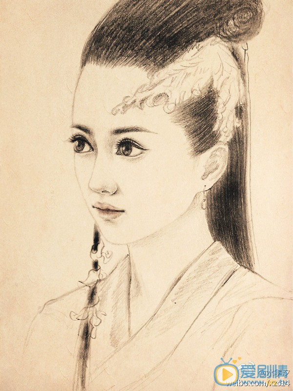 张定涵手绘素描照 张定涵高清写真_张定涵高清剧照