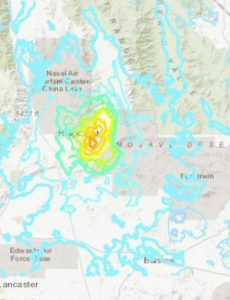 美国加州发生5.5级地震，震源深度6.8公里