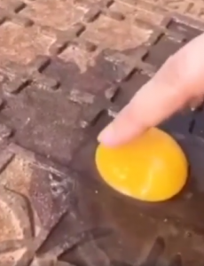 内蒙古市民井盖上煎蛋，最高气温接近40摄氏度