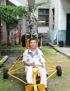 初中毕业的男子跨界自制直升机，飞天梦成真！