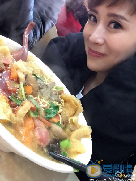 海清素颜生活照 海清与美食
