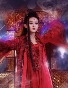 《花千骨》曝赵丽颖红衣绝美霸气妖神剧照（组图）
