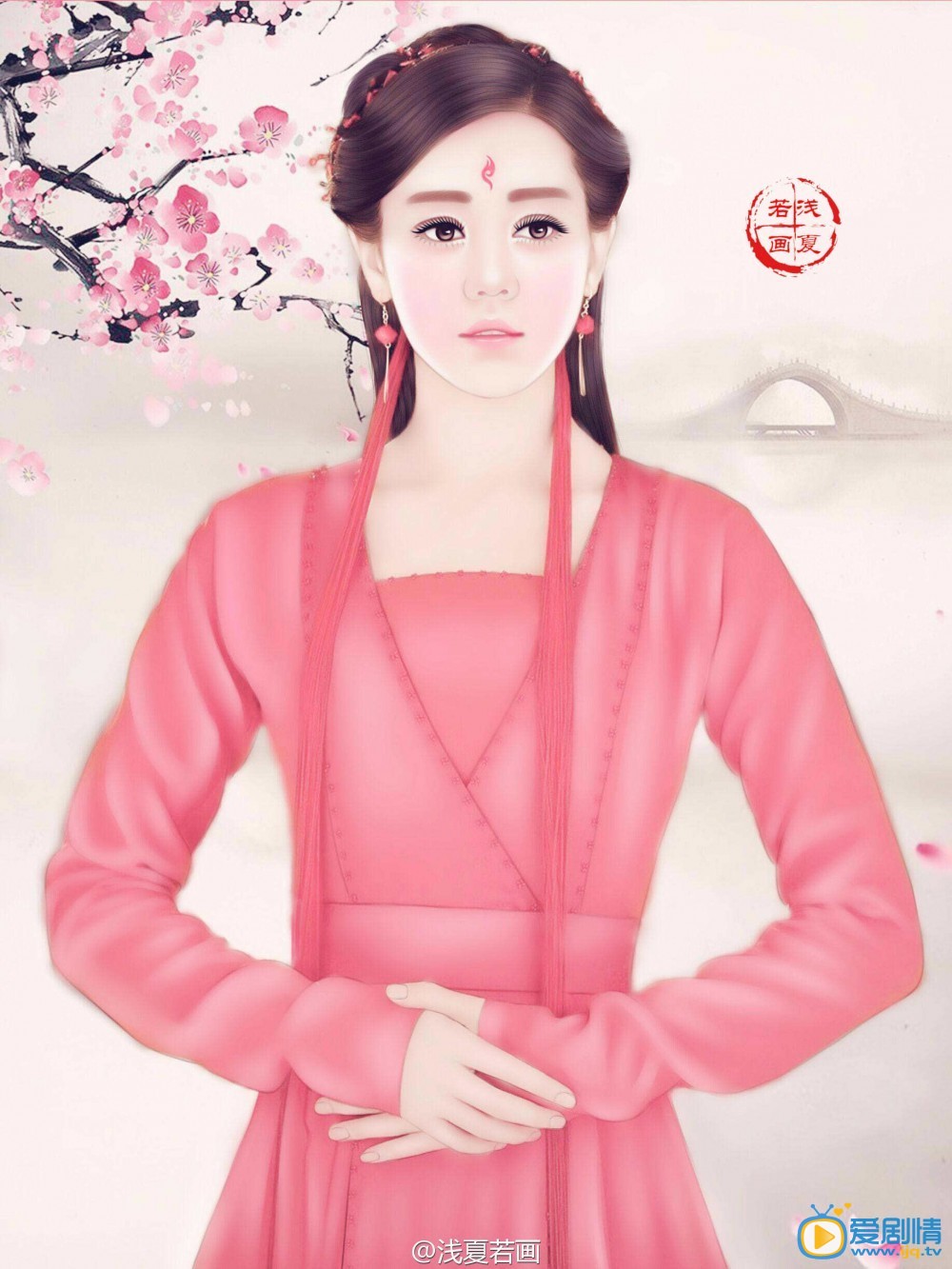 迪丽热巴Q版手绘照 迪丽热巴高清写真_迪丽热巴高清剧照