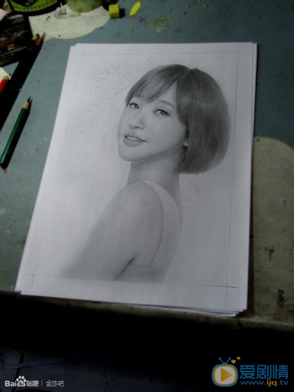 金莎素描照 金莎高清写真_金莎高清剧照
