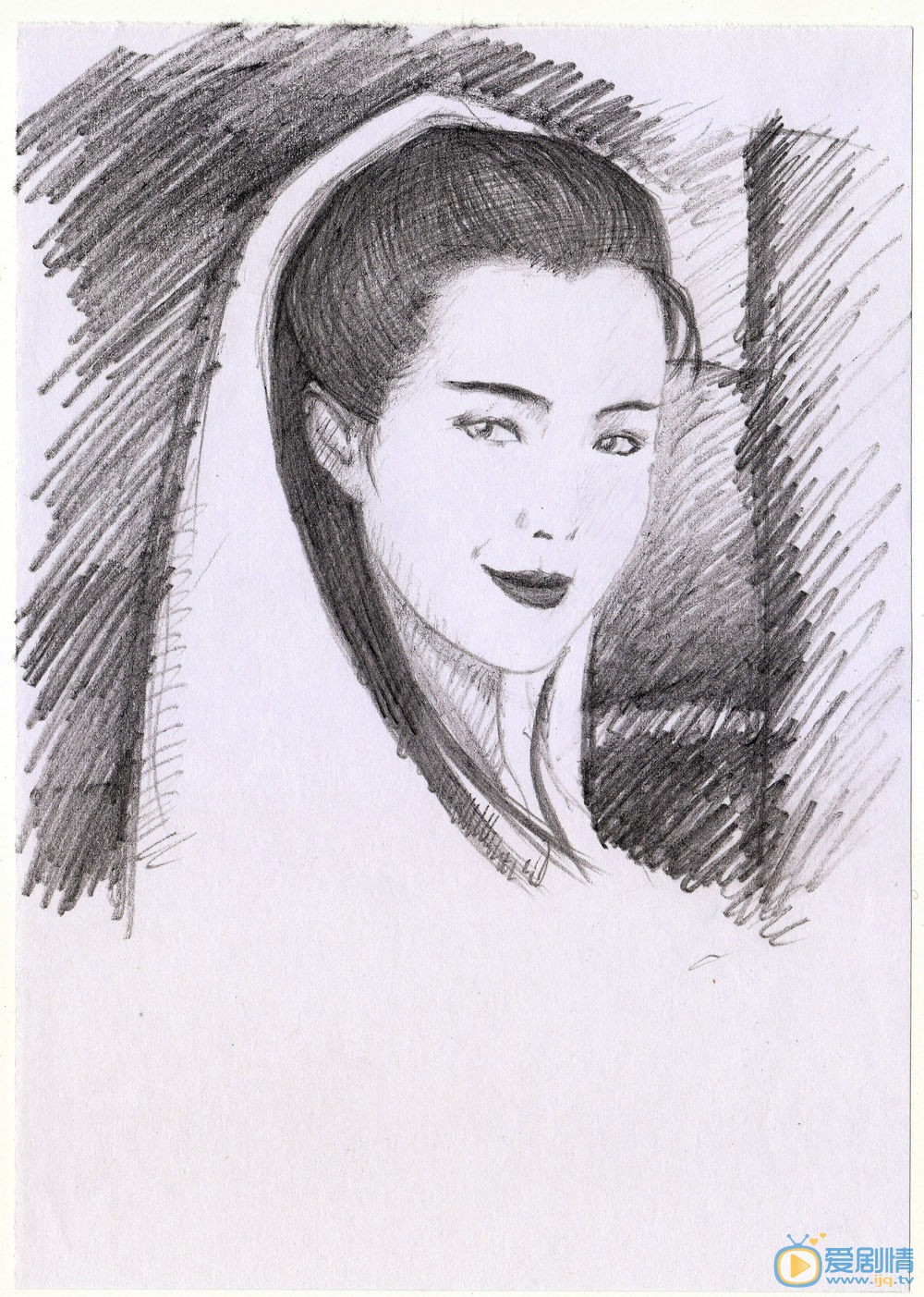 王祖贤手绘素描照片 王祖贤高清写真_王祖贤高清剧照