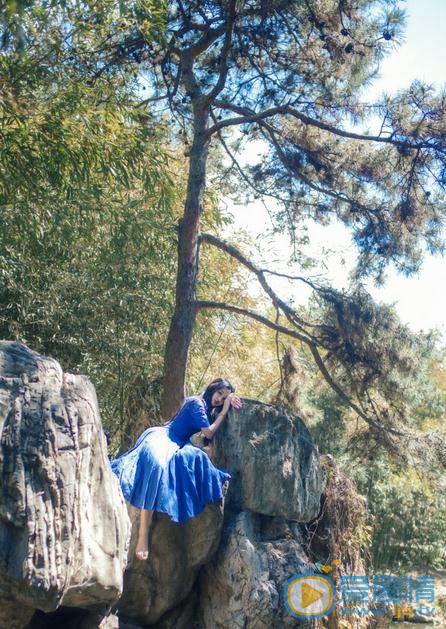 王若溪蓝色写真 王若溪高清写真_王若溪高清剧照