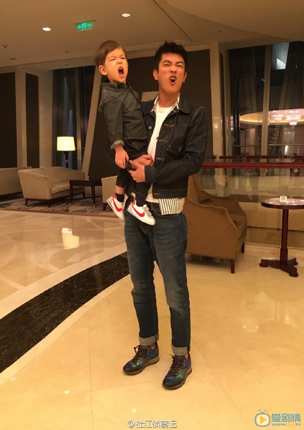杜江和儿子嗯哼合照 杜江高清写真_杜江高清剧照
