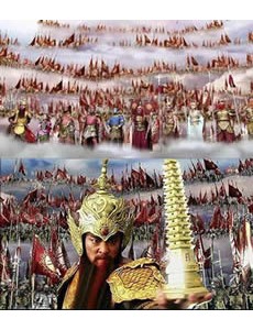 天空上出现6个天兵天将是怎么回事？是确有其事还是网友恶搞？