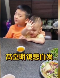 7岁哥哥和2岁弟弟吟诵将进酒，一杯沙棘汁喝出了衡水老白干的效果